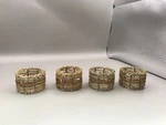 Home Collection By Colin Cowrie Of Napkin Rings Gold Place Setting Table. Fixed Price $9.03.