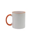 Intbuying 36PCS 11OZ Rim Handle Mug Orang Heat Press Transfer Small Business. Fixed Price $91.75.