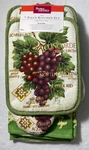 Better Homes & Gardens 7 Pc. Kitchen Towel Set/ Potholders Oven Mitt Grapes. Fixed Price $7.99.