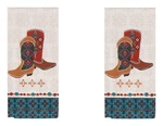 Kay Dee Designs "southwest Heart - Boots" R9168 Tea Towels 18"X28 Cotton. Fixed Price $18.49.