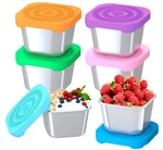 6PACK 6OZ Stainless Steel Snack Containers For Kids Easy Open Silicone Lids. Fixed Price $15.99.