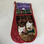 Double Oven Mitt With Westies. Fixed Price $15.00.