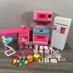 1994 Barbie Much To Do Kitchen Play Set Food Dishes Pots Pans Accessories. Fixed Price $56.05.