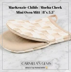 Nwt Mackenzie-childs Mocha Check Mini Oven Mitt Chic Kitchen Essential!. Fixed Price $40.50.