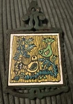 Cast Iron Ceramic Tile Trivet Blue Love Birds 1960S Kitchen Tools Pot Rest Japan. Fixed Price $28.00.