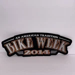 Week 2014 Large Embroidered Iron-on Or Sew-on Patch 9" X 3" Biker Usa Moto. Fixed Price $8.99.