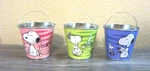 Peanuts Snoopy Holiday Easter Tin Buckets Candy Dish Animation Set Of 3 New. Fixed Price $11.95.