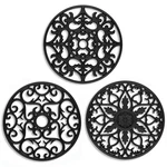 Me.fan Trivets For Dishes/pots/pans, 3 Pcs Silicone Mats, Set-black. Fixed Price $18.07.