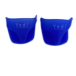 Yedi Oven Mitts Fingertip Pinch Silicone Blue Protect Hand From Hot Pan Removal. Fixed Price $9.00.