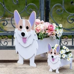 14 Inch Corgi Dog Planter Wooden Animal Flower Pot Succulent Holder Indoor Ou.... Fixed Price $29.72.