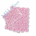 Set Of 4 Yolande Blossom Liberty London Cocktail Napkins With White Scallops. Fixed Price $36.00.