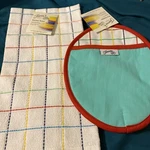 SET/2 Logo Kitchen Towel/pot Holder Fiestaware Nwt. Fixed Price $16.57.