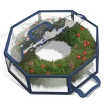 Wreath Storage Container 24 Clear Dual Zipper Handles Hearth Harbor Christmas. Fixed Price $20.00.