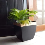 Midland Metal Planter Indoor Outdoor Balcony Tapered Pot Set Of 2 Black. Fixed Price $286.51.