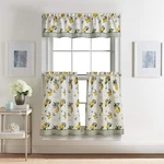 Chf Lemon Kitchen Curtains Tier And Valance Set 3-PIECE Small Window Cou. Fixed Price $27.99.