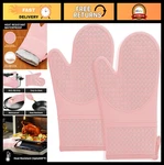 Heat Resistant Silicone Oven Mitts 2PCS 500 F Non-slip Grip Baking Gloves, Bpa. Fixed Price $16.99.
