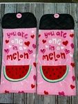 Watermelon Theme Oven Door Hanging Potholder With Hand One. Fixed Price $12.00.