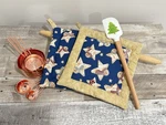 New Amish Made Star Snowman Pot Holders Set Of 2 Christmas Holiday Decor 8X8. Fixed Price $22.45.