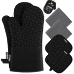 Oven Mitts And Pot Holders 6PCS Set, Kitchen Glove High Heat Resistant 5.... Fixed Price $41.69.