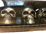 New Boston Warehouse Set 4 Silver Skull Goth Holiday Table Placecard Holders. Fixed Price $56.66.