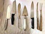 Knives Lot Kitchen Carving Set Pie Server Cuisinart Ala Cart Flint. Fixed Price $15.00.