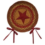 Set Of 4 Braided Cinnamon Star Jute Chair Pads W/ties 15 Inch Home Decor. Fixed Price $48.95.