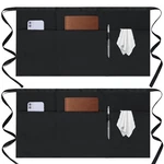 Gxrnydb 2 Pack Server - Waist Half Aprons For Waitress With 3 Pockets, .... Fixed Price $11.15.