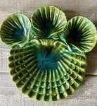 Vintage California Pottery Divided Platter Plate Seashell. Fixed Price $62.00.