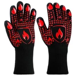 Grill Gloves 1472F Heat Resistant, Bbq, Oven Mitts, Smoking, Red. Fixed Price $19.96.