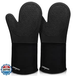 Sungwoo Extra Long Silicone Oven Mitts, Heat Resistant Gloves With Quilt. Fixed Price $20.00.