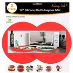 Silicone Microwave Mat Inch, Non Stick Turntable Safe Baking 12, Red. Fixed Price $15.50.