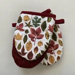 New Martha Stewart Mini Oven Mittens 2-PAK Set Non Slip Silicone Grip Autumn. Fixed Price $13.50.