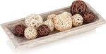 Hanobe Decorative Dough Bowl: Long Wooden 14", White Washed. Fixed Price $33.80.
