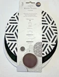 Core Home Woven Trivets (3) Black White 8 Inches 100% Cotton Nip. Fixed Price $8.99.