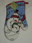 Holly Jolly Holiday Snowman Family Oven Mitt Kay Dee Designs Lainey Daniels New. Fixed Price $10.00.