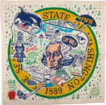 Primitives By Kathy Dish Towel -super State: Of Washington 1889. Fixed Price $12.99.
