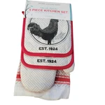 Home Collection 5 Piece Kitchen Set Rooster Design Est. 1924 Towels, Oven Mitt. Fixed Price $9.89.
