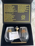 Deluxy And Mrs Stemless Wine Glasses Gift Set Bridal Shower Wedding Engagemen. Fixed Price $21.99.