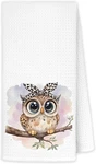 Kitchen Towels, Coquette Leopard Bow Owls Gifts Hand For Lovers Women. Fixed Price $18.57.