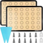 Philorn Silicone Baking Mat Set, 16.5" X 11.42", BLACK-16.5. Fixed Price $23.76.