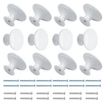 Cionyce 12 Pcs White Cabinet Knobs Metal Round Dresser Handle Pack,. Fixed Price $11.67.