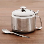 Brinox Stainless Steel Sugar Bowl Lid & Spoon 350G 12 Oz Coffee Tea Nescafe. Fixed Price $14.99.