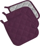 Dii Basic Terry Collection Quilted 100% Cotton, Potholder, Eggplant, 3 Piece. Fixed Price $16.99.