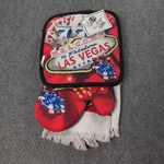 Ajw Inc Las Vegas Oven Mitt Pot Holder Towel 3 Piece Set Red One Size Kitchen. Fixed Price $14.99.