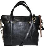 Relic Cow Hide Leather Black Double Handle Adjustable X-body/shoulder Strap Bag. Fixed Price $45.00.