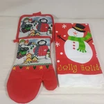 Christmas Kitchen Set 3 Piece Snowman Holiday Oven Mitt Potholder Dish Towel. Fixed Price $7.99.