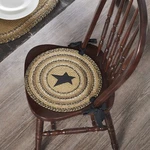 Kettle Grove 15 Inch Applique Star Jute Chair Pad, Set Of 6 Vhc Brands. Fixed Price $79.95.