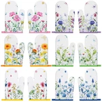 6 Pairs Spring Floral Oven Mitts Bulk Wildflower Gloves Cute Deco.... Fixed Price $28.22.