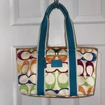 Coach Hampton Multicolor Signature Mini Tote Bag With Original Hand Tag. Fixed Price $31.99.