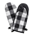 Elrene Home Fashions Farmhouse Living 13"X6" (oven Mitt Pair), Black/white. Fixed Price $21.73.